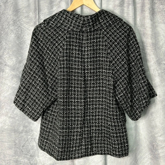 Apt. 9 Cropped Tweed Blazer Black, Grey and White - size Medium - Picture 8 of 14